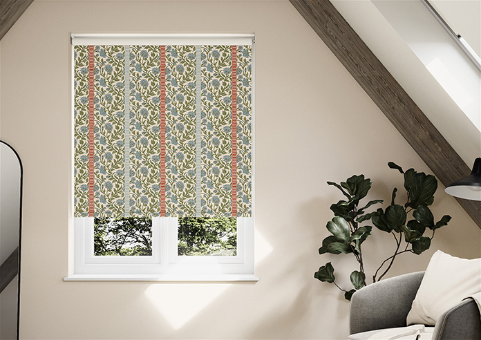 Petal & Block Latika Stripe, Neem - Twist & Fit Roller Blind - Image 3